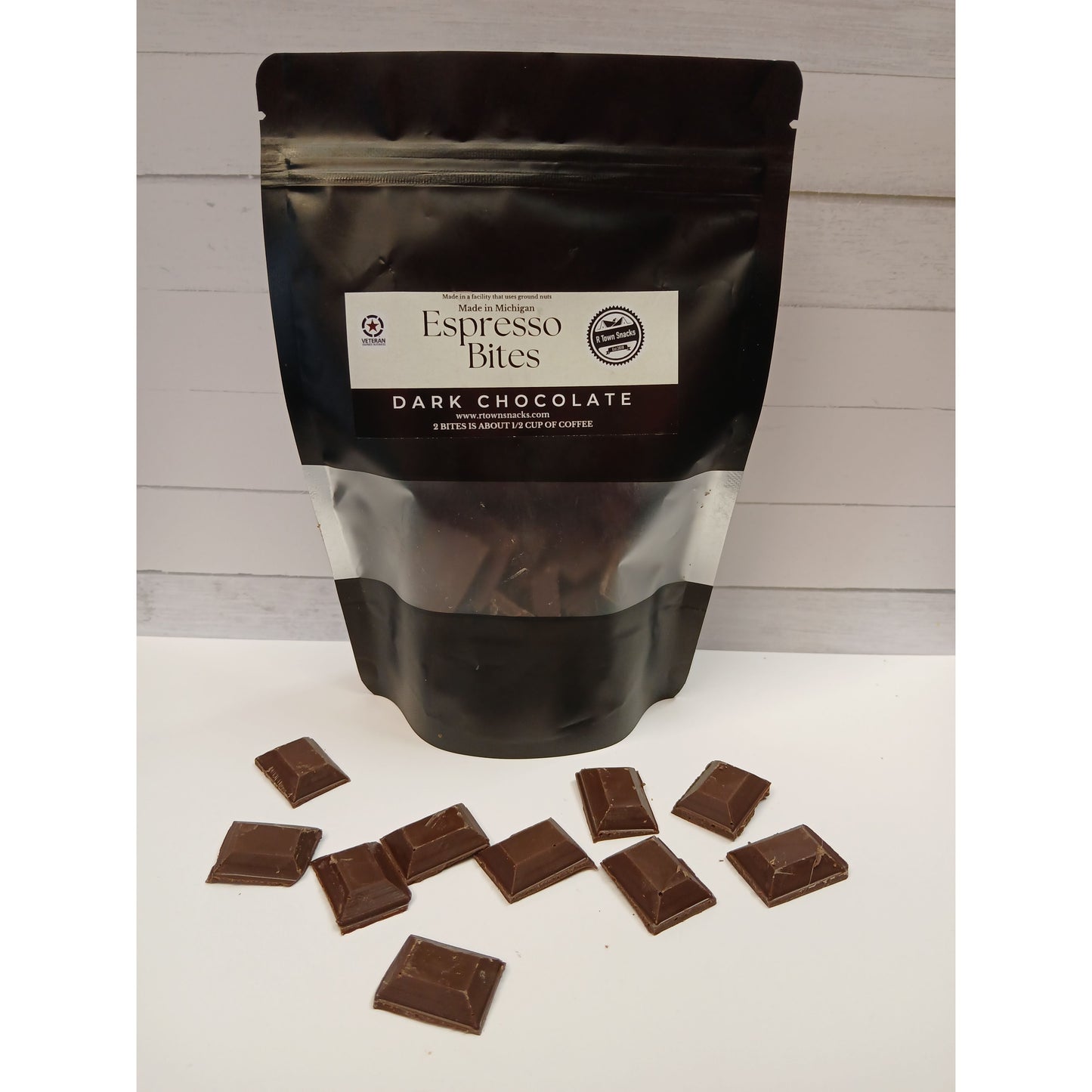 Case of 12 Dark Chocolate espresso bites 3 oz