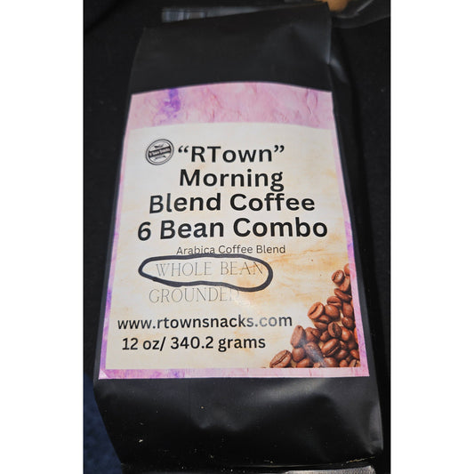 6 bean morning blend whole bean bag
