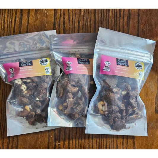 Case of (12) Espresso Milk chocolate Caff nuts.