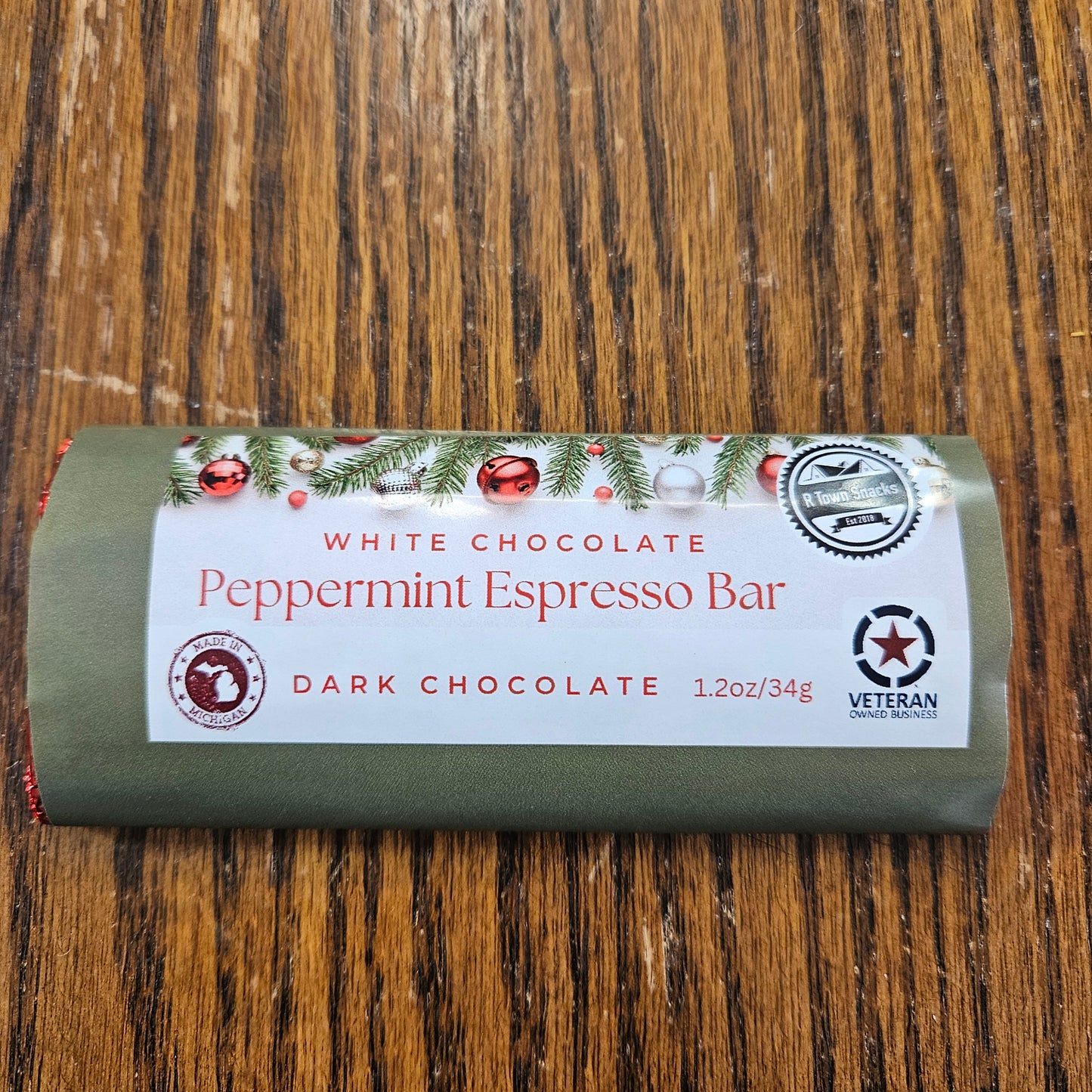 Case of Duo Espresso bars (Dark chocolate with White Peppermint on top)